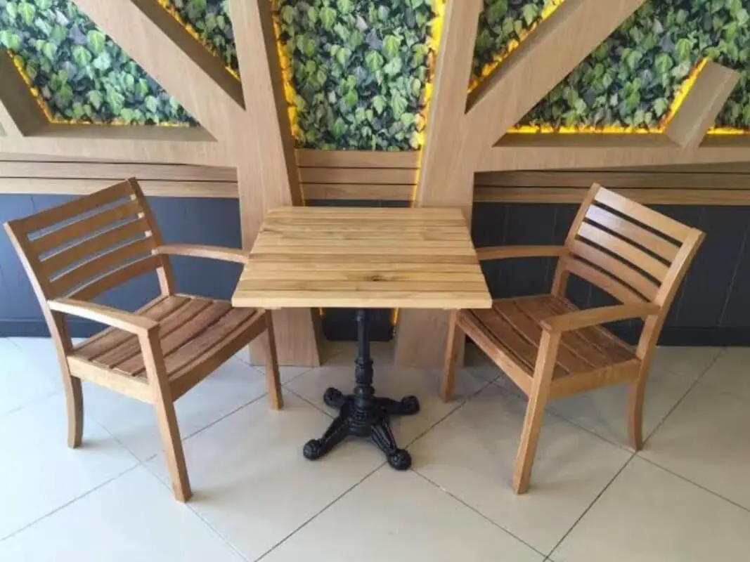bistro masa otel lobi masası kare metal ayaklı cafe restoran