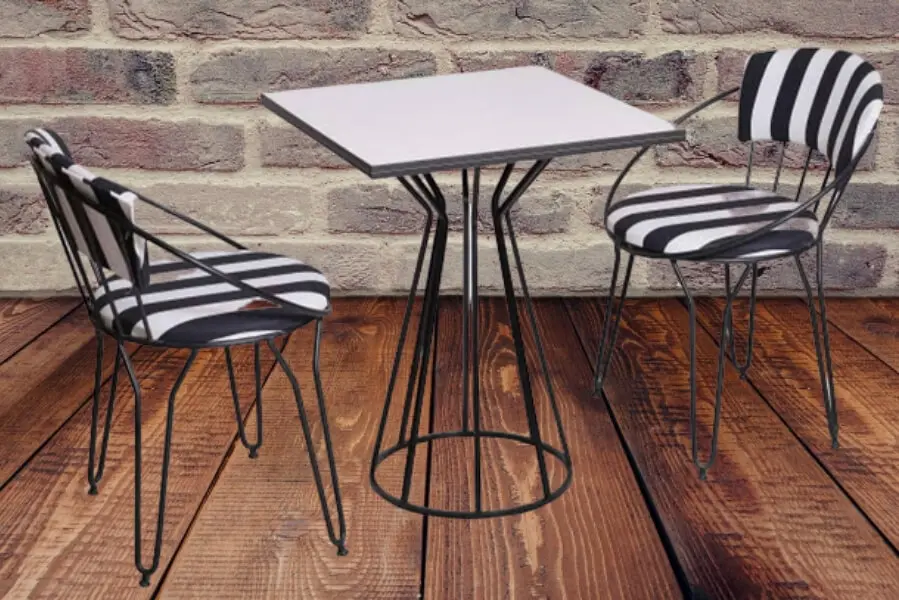 gaziantep bistro masa sandalye tel metal ayaklı cafe restoran