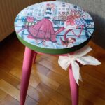 Dekoratif Ahşap Tabure