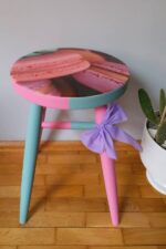 Dekoratif Ahşap Tabure - Görsel 2