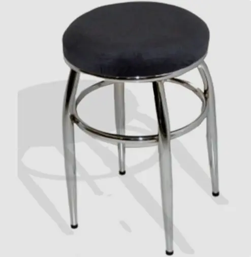 Krom metal tabure yuvarlak oturumlu cafe ve mutfak taburesi