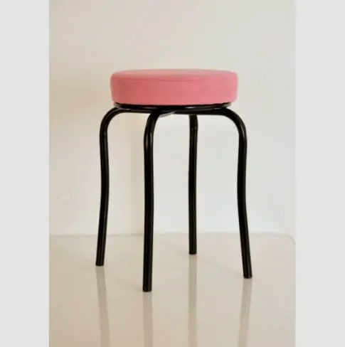 Yuvarlak metal tabure mutfak ve cafe kullanımı için kompakt tabure modeli